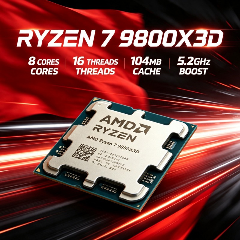 Prosesor Gaming R7 9800X3D Tek - Cpu Fan ulasan dan harga