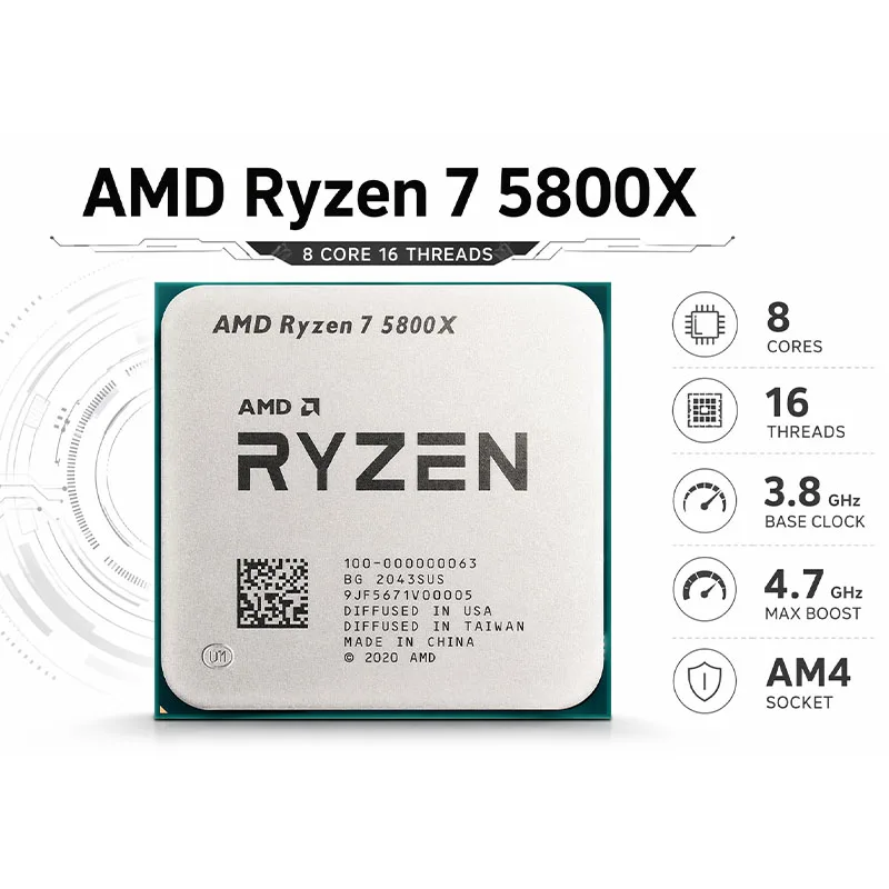AMD Ryzen 7 5800X Unlocked Ove - Cpu Fan ulasan dan harga